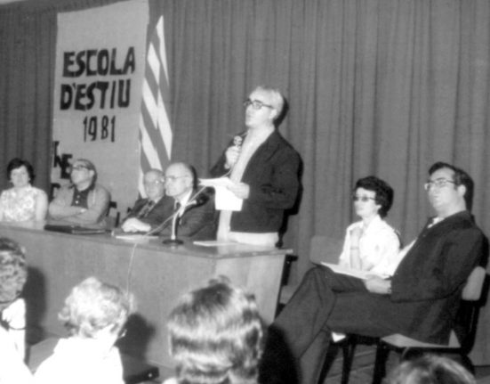 Acte de l’escola d’estiu de Blanquerna de 1981