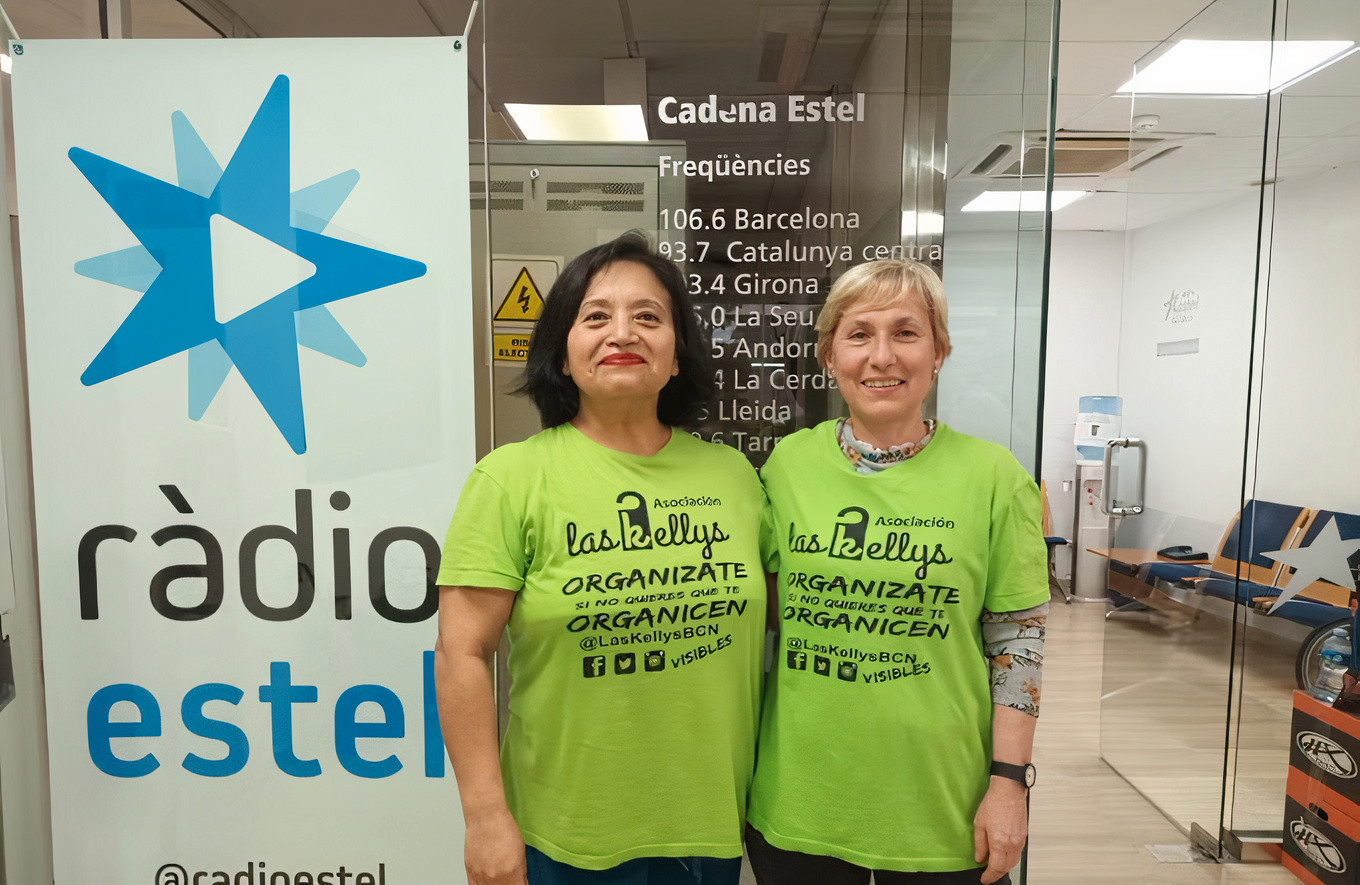 Vania Arana i Sílvia Carrió, del sindicat «Las Kellys», a Ràdio Estel