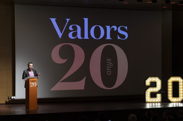 Ponència de Joan Salicrú en l'acte del 20è aniversari de la revista Valors | © Sergi Ruiz