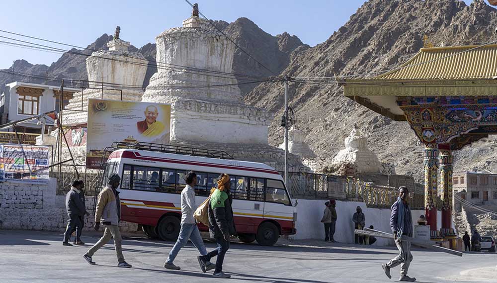 Leh és una ciutat de majoria budista de la regió de Ladakh, a l'India