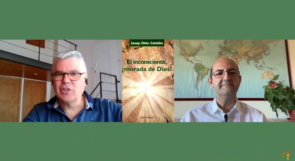 Un moment de l’entrevista entre Fernando Cordero i Josep Otón, dedicada a la recerca del món interior