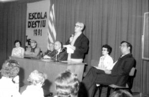 Acte de l’escola d’estiu de Blanquerna de 1981