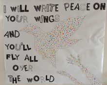 Mural pintat per alumnes de l'escola Torres Jonama de Palafrugell