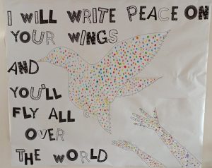 Mural pintat per alumnes de l'escola Torres Jonama de Palafrugell