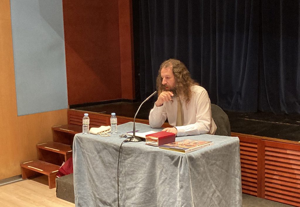 Joaquim Malé en una conferència al Centre Catòlic de Blanes l'any 2022 | © Centre Catòlic de Blanes