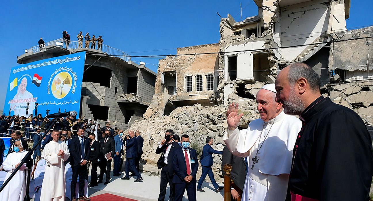 El papa Francesc durant el seu viatge apostòlic a Iraq l'any 2021 | © Vatican News