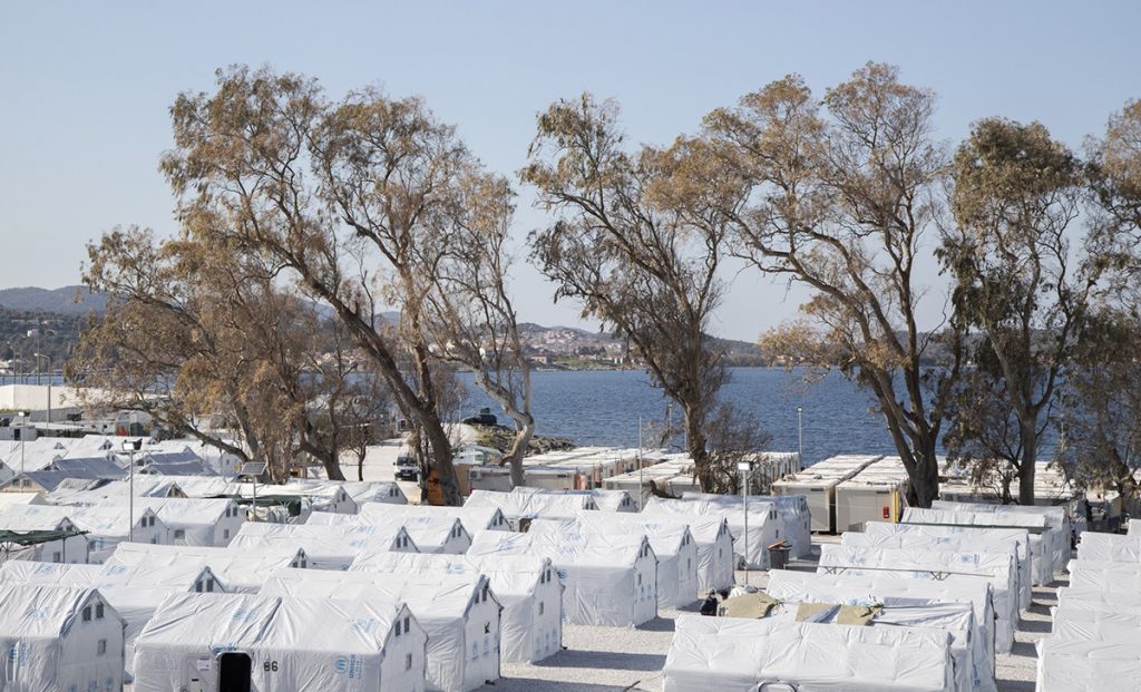 El camp de refugiats aixecat a Lesbos després de l'incendi de Moria | © Eurolief