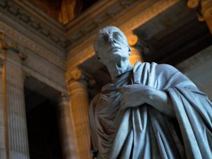 El bust de Marc Tul·li Ciceró al Palau de la Justícia de Brussel·les