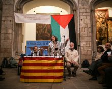 Roda de premsa d'inici de la vaga de fam en suport al poble palestí