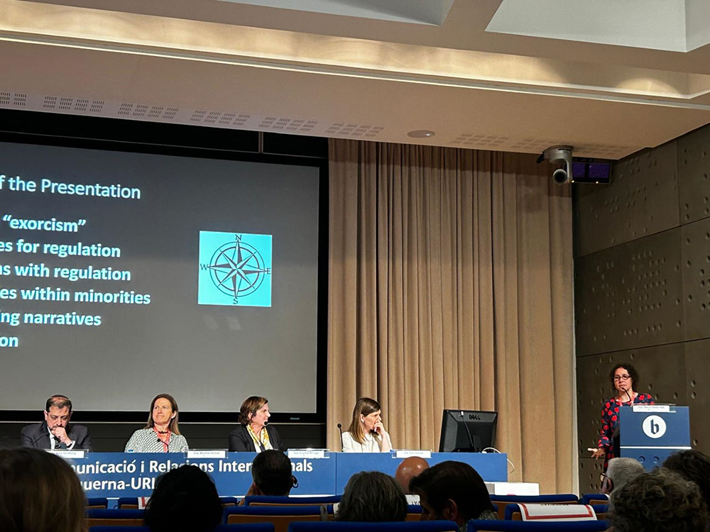 Helen Hall, durant la seva intervenció al II Congrés Internacional de Llibertat Religiosa i de Consciència