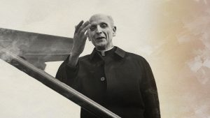 El pare Arrupe en una fotografia editada