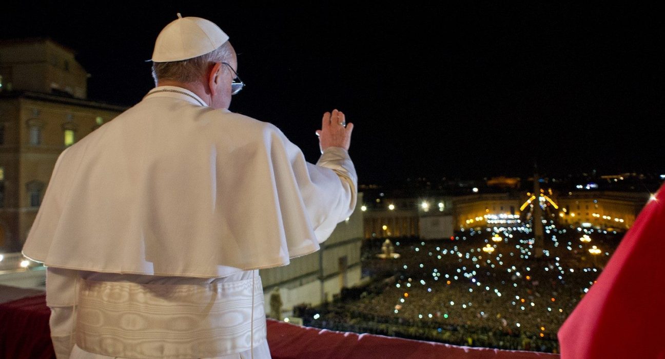 El papa Francesc el dia de la seva elecció