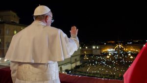El papa Francesc el dia de la seva elecció