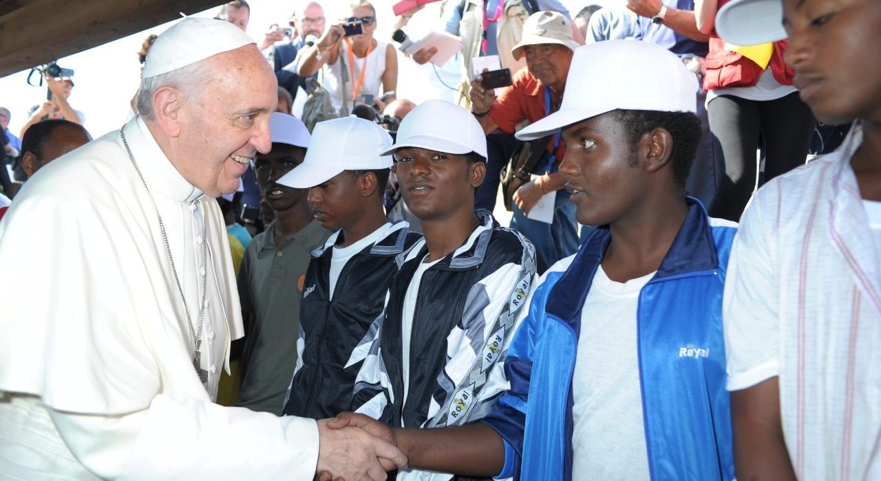 El papa Francesc a Lampedusa l'any 2013