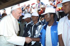 El papa Francesc a Lampedusa l'any 2013