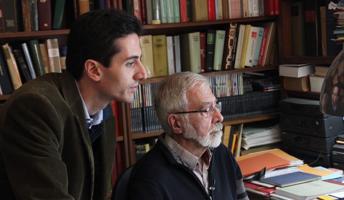 Ignasi Moreta, amb Josep Rius-Camps, el febrer de 2014 | © Inês Castel-Branco - Fragmenta Editorial