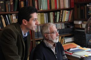 Ignasi Moreta, amb Josep Rius-Camps, el febrer de 2014
