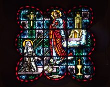 Vitrall de Santa Margarida Maria i el Sagrat Cor de Jesús