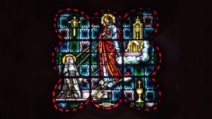 Vitrall de Santa Margarida Maria i el Sagrat Cor de Jesús