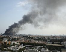 Imatge d’arxiu de fum després d’un atac amb míssils iranians a Manama, Bahrain