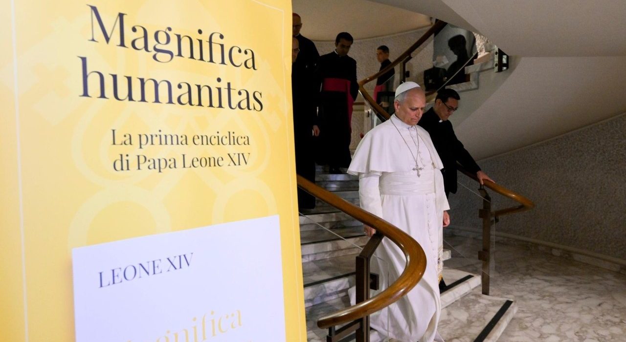 El papa Lleó XIV el dia de la presentació de Magnífica humanitas | © Vatican Media