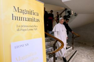 El papa Lleó XIV el dia de la presentació de Magnífica humanitas | © Vatican Media