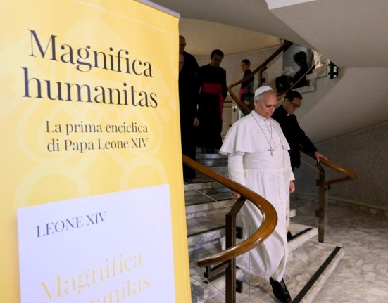 El papa Lleó XIV el dia de la presentació de Magnífica humanitas | © Vatican Media
