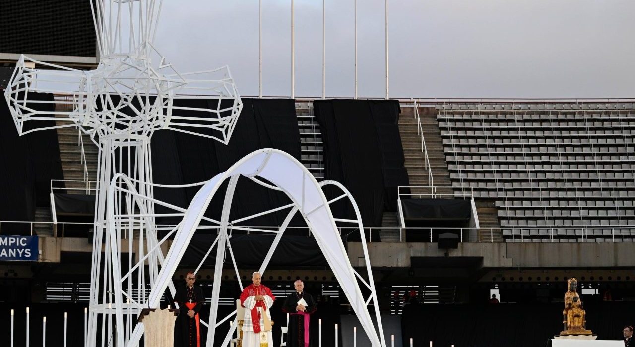 El papa Lleó XIV a l’estadi Olímpic Luís Companys de Barcelona | © Vatican News