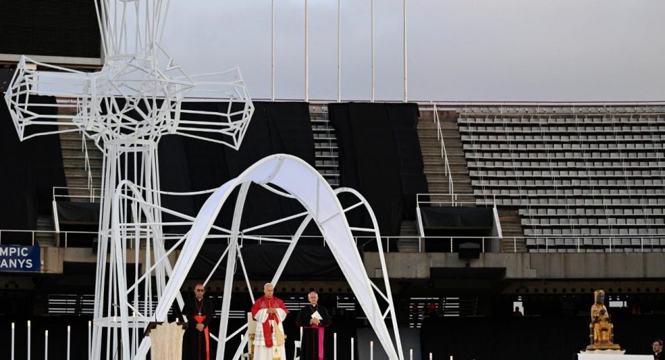 El papa Lleó XIV a l’estadi Olímpic Luís Companys de Barcelona | © Vatican News