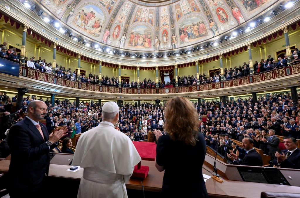 El papa Lleó XIV al Congrés dels Diputats de Madrid | © Vatican News