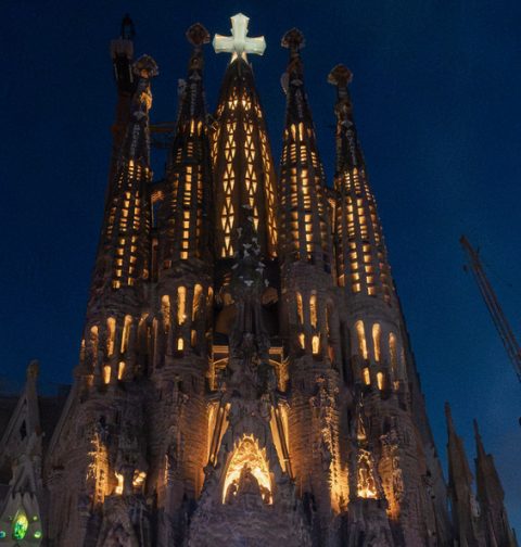 La Basílica de la Sagrada Família el dia de la benedicció i inauguració de la Torre de Jesús
