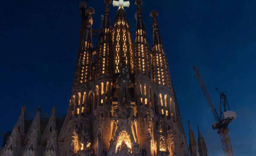 La Basílica de la Sagrada Família el dia de la benedicció i inauguració de la Torre de Jesús