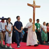 El papa Lleó amb joves durant el Jubileu de l'esperança | © Vatican Media