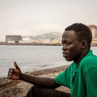 En Sami a la platja del Trampolín, a Ceuta, el mes de setembre | © Queralt Castillo Cerezuela