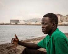 En Sami a la platja del Trampolín, a Ceuta, el mes de setembre | © Queralt Castillo Cerezuela