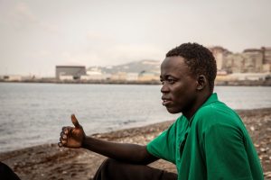 En Sami a la platja del Trampolín, a Ceuta, el mes de setembre | © Queralt Castillo Cerezuela