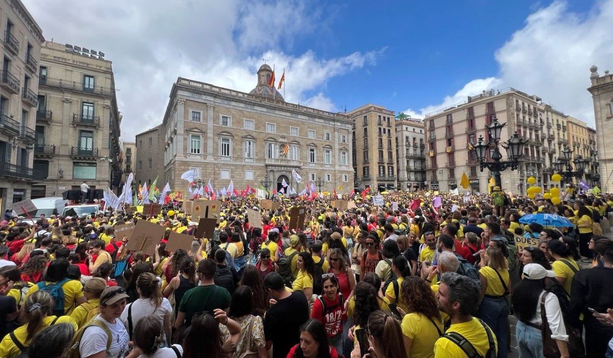 Manifestació del sector educatiu a Barcelona | © USTEC-STEs