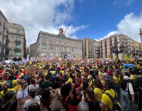 Manifestació del sector educatiu a Barcelona | © USTEC-STEs