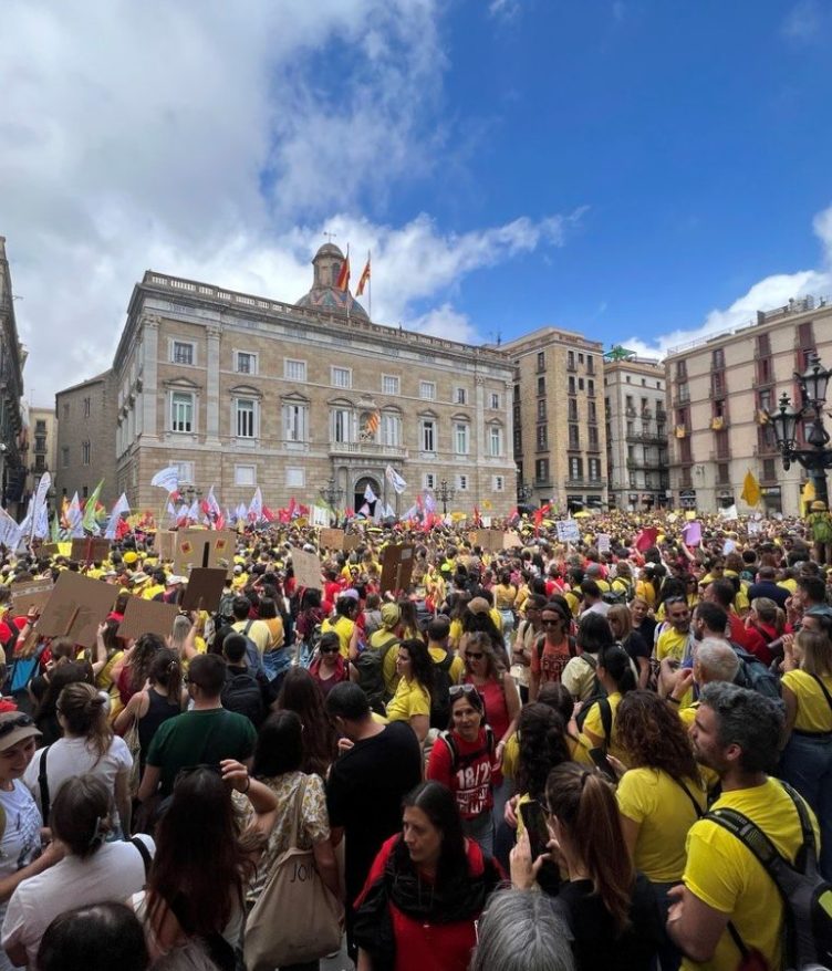 Manifestació del sector educatiu a Barcelona | © USTEC-STEs